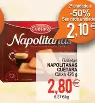 Plenus Supermercados Cuétara - galletas napolitanas oferta