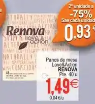 Plenus Supermercados Renova - panos de mesa love&action oferta