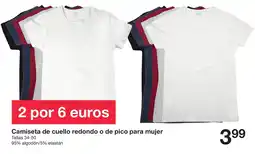 Zeeman Camiseta de cuello redondo o de pico para mujer oferta