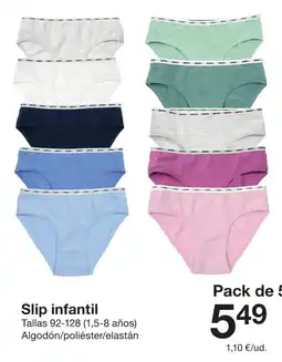 Zeeman Slip infantil oferta