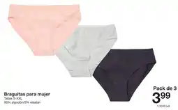 Zeeman Braguitas para mujer oferta