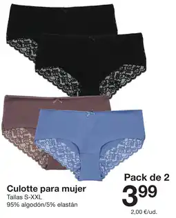 Zeeman Culotte para mujer oferta