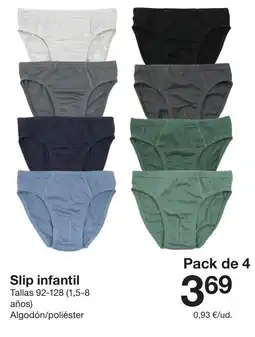 Zeeman Slip infantil oferta