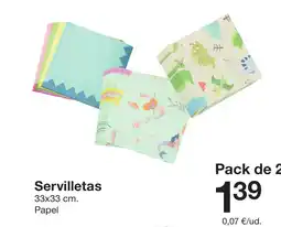 Zeeman Servilletas 33x33 cm. oferta