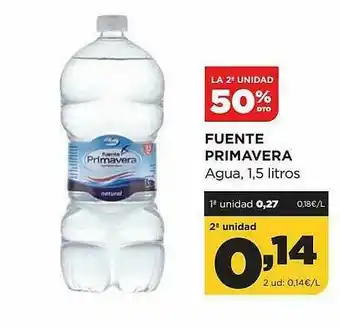 Alimerka La 2a Unidad 50% Dto. Fuente Primavera Agua oferta