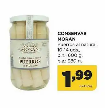 Alimerka Conservas Moran Puerros Al Natural oferta