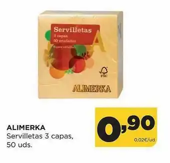 Alimerka Alimerka Servilletas 3 Capas oferta