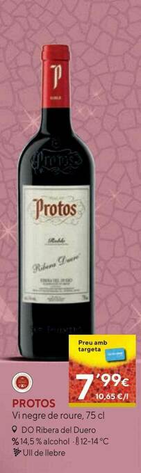 Caprabo Protos Vi Negre De Roure oferta