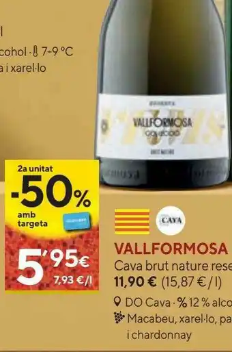 Caprabo Vallformosa Cava Brut Natiure Reserve oferta