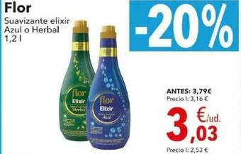 Clarel Flor Suavizante Elixir Azul O Herbal oferta