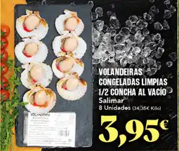Gadis SOLIMAR Volandeiras congeladas limpias 1/2 concha al vacío oferta