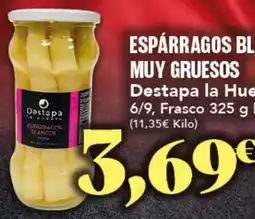 Gadis DESTAPA LA HUERTA Espárragos blancos muy gruesos oferta