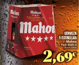 Gadis MAHOU Cerveza 5 estrellas oferta