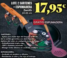 Gadis ZENITH Lote 2 sartenes + espumadera oferta