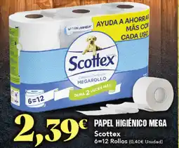 Gadis SCOTTEX Papel higiénico mega oferta