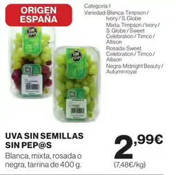 Supercor SIn PEPAS Uva sin semillas oferta