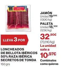 Supercor Loncheados de bellota ibéricos 50% raza ibérica secretos de tonda oferta