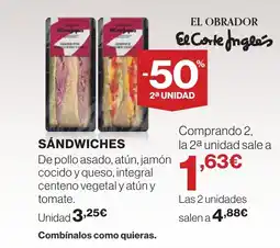 Supercor Sandwiches oferta