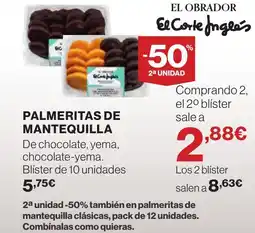 Supercor Palmeritas de mantequilla oferta