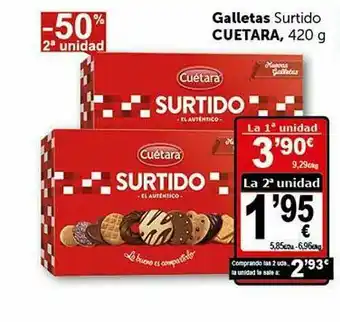 Masymas 50% 2a Unidad Galletas Surtido Cuetara oferta