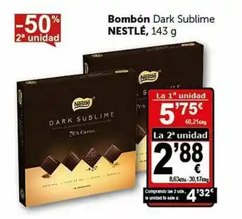 Masymas -50% 2a Unidad Bombón Dark Sublime Nestlé oferta