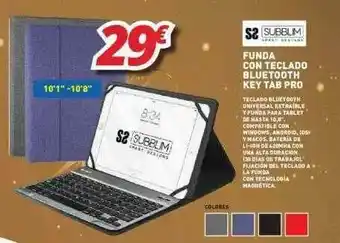 Mi electro Funda Con Teclado Bluetooth Key Tab Pro Subblim oferta