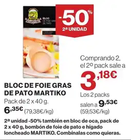 Supercor MARTIKO Bloc de foie gras de pato oferta