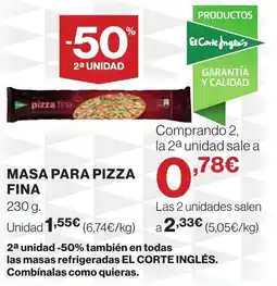 Supercor FINA Masa para pizza oferta
