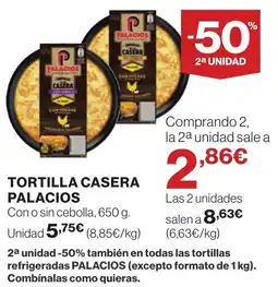 Supercor PALACIOS Tortilla casera oferta