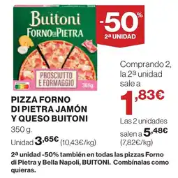 Supercor BUITONI Pizza forno di pietra jamón y queso oferta
