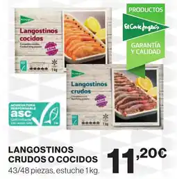 Supercor Langostinos crudos o cocidos oferta