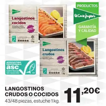 Supercor Langostinos crudos o cocidos oferta