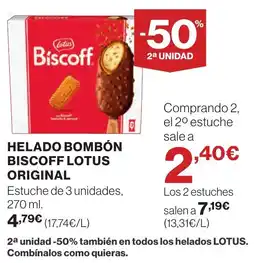 Supercor LOTUS Helado bombón biscoff original oferta