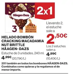 Supercor HÄAGEN-DAZS Helado bombón cracking macadamia nut brittle oferta