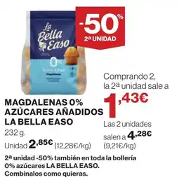 Supercor LA BELLA EASO Magdalenas 0% azúcares añadidos oferta