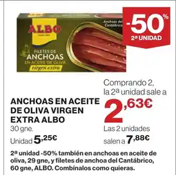 Supercor ALBO Anchoas en aceite de oliva virgen extra oferta