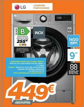 Pascual Martí Lg Lavadora F4wv3009s6s oferta
