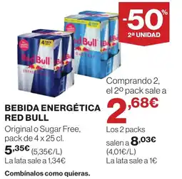 Supercor RED BULL Bebida energética oferta