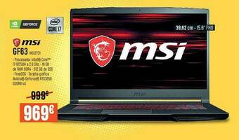 PCBox Msi Gf63 oferta