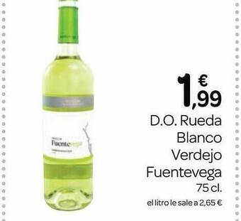 Supermercados El Jamón D.o. Rueda Blanco Verdejo Fuentevega oferta