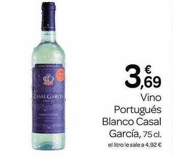 Supermercados El Jamón Vino Portugués Blanco Casal García oferta