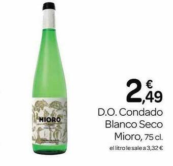 Supermercados El Jamón D.o. Condado Blanco Seco Mioro oferta