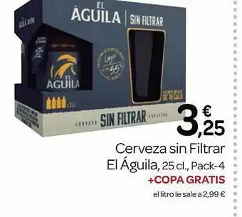 Supermercados El Jamón Cerveza Sin Filtrar El águila oferta