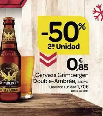 Supermercados El Jamón -50% 2a Unidad Cerveza Grimberger Double-ambrée oferta