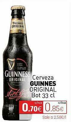 Cuevas Cash Cerveza Guinnes Original oferta