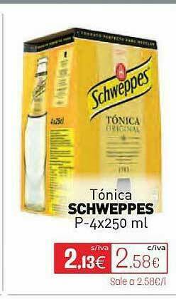 Cuevas Cash Tónica Schweppes oferta