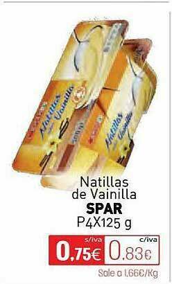 Cuevas Cash Natillas De Vainilla Spar oferta