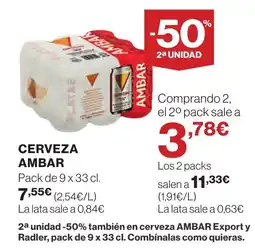 Supercor AMBAR Cerveza oferta