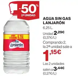 Supercor LANJARÓN Agua sin gas oferta