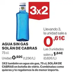 Supercor Agua sin gas solán de cabras oferta